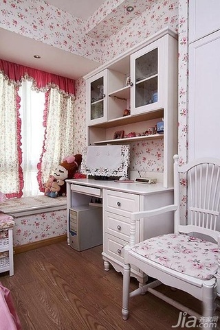 地中海风格一居室富裕型110平米卧室卧室背景墙书桌图片
