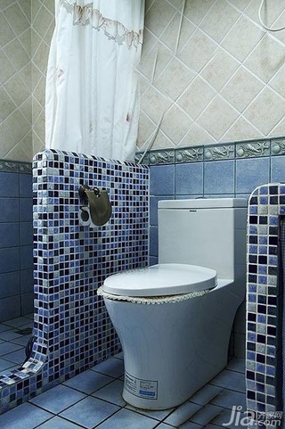地中海风格一居室富裕型110平米卫生间改造