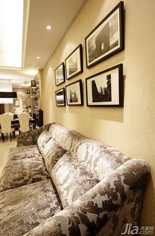 新古典风格一居室富裕型110平米客厅吊顶沙发效果图