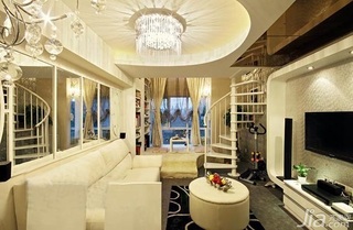 混搭风格小户型富裕型70平米客厅吊顶沙发效果图