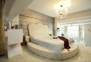 混搭风格小户型富裕型70平米卧室卧室背景墙床图片