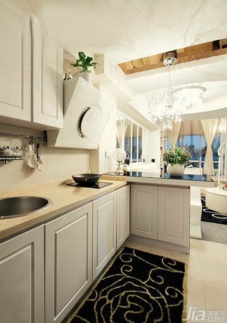 混搭风格小户型富裕型70平米厨房橱柜图片