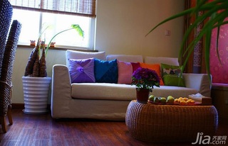 东南亚风格一居室90平米客厅沙发图片