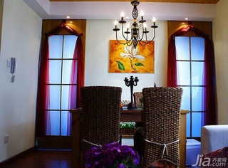 东南亚风格一居室90平米餐厅餐桌图片