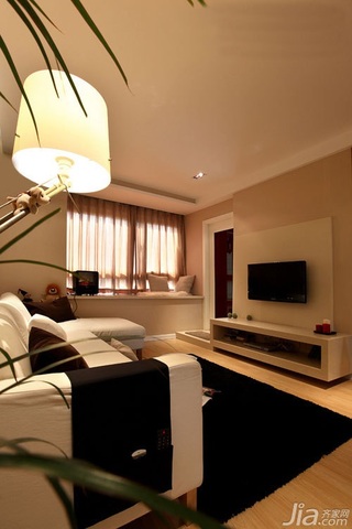 简约风格二居室富裕型110平米客厅电视柜图片