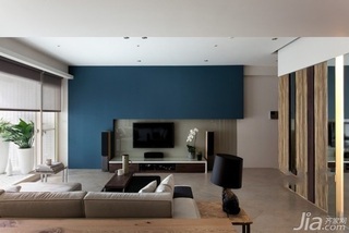 简约风格一居室富裕型90平米客厅电视背景墙电视柜效果图