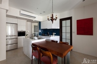 简约风格一居室富裕型90平米厨房餐桌图片