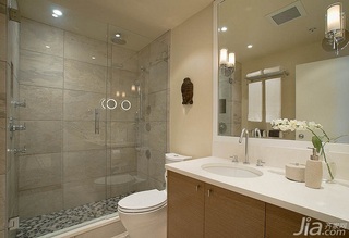 简约风格三居室富裕型130平米卫生间洗手台图片