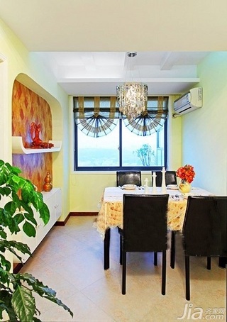 混搭风格一居室富裕型70平米餐厅餐桌图片