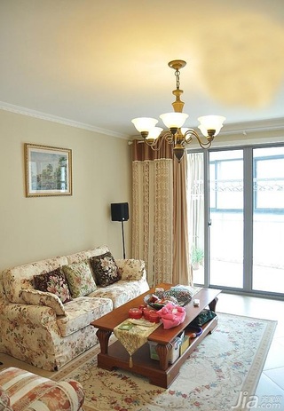 美式乡村风格二居室富裕型90平米客厅沙发效果图