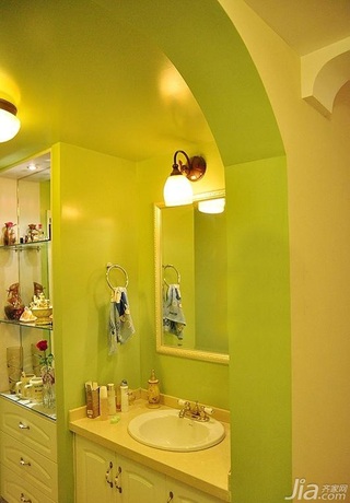 美式乡村风格二居室富裕型90平米卫生间洗手台效果图