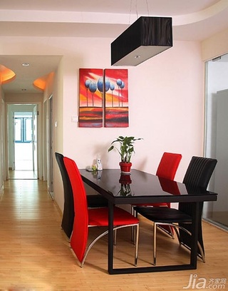混搭风格三居室富裕型90平米餐厅餐桌效果图
