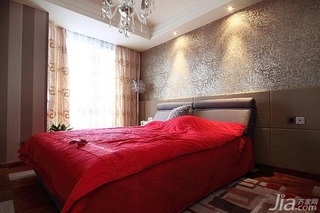 混搭风格四房富裕型140平米以上卧室卧室背景墙床效果图