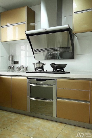混搭风格四房富裕型140平米以上厨房橱柜定制