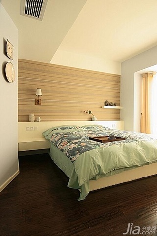 混搭风格三居室富裕型120平米卧室卧室背景墙床效果图