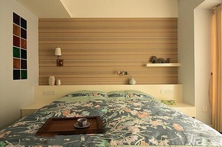 混搭风格三居室富裕型120平米卧室卧室背景墙设计图纸