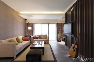 简约风格二居室富裕型90平米客厅电视背景墙沙发图片