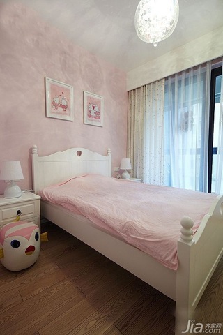 混搭风格二居室富裕型80平米卧室卧室背景墙床图片