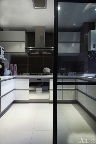 混搭风格二居室富裕型80平米厨房橱柜设计