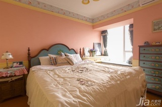 田园风格二居室富裕型90平米卧室床图片