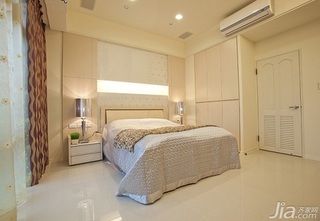简约风格三居室富裕型120平米卧室卧室背景墙床效果图