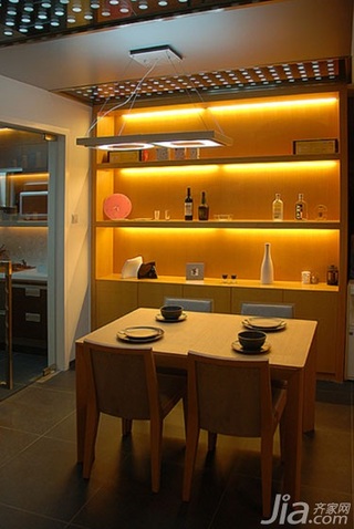 简约风格二居室富裕型80平米餐厅餐桌图片