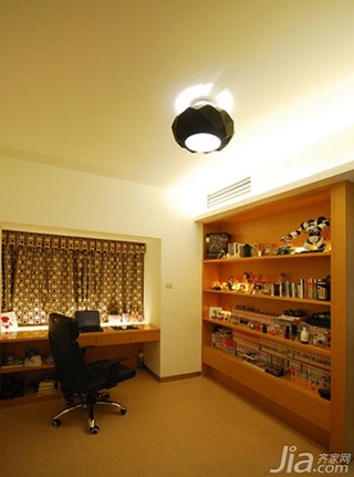 简约风格二居室富裕型80平米书房书桌效果图