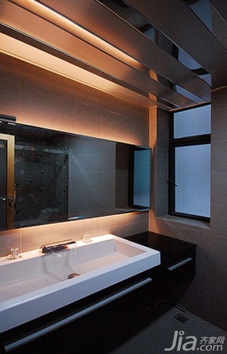 简约风格二居室富裕型80平米卫生间洗手台效果图