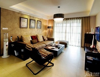 混搭风格三居室富裕型客厅吊顶沙发效果图