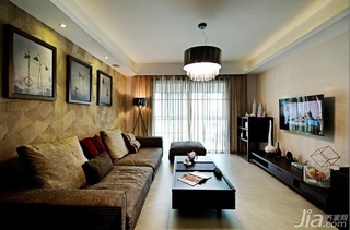 混搭风格三居室富裕型客厅吊顶沙发效果图