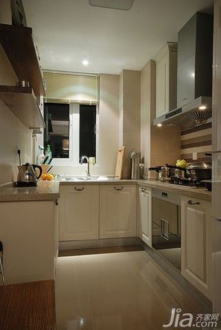 混搭风格一居室富裕型90平米厨房橱柜安装图