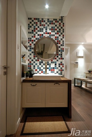 混搭风格一居室富裕型90平米卫生间洗手台效果图