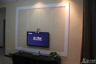 简约风格经济型80平米客厅电视背景墙效果图