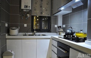 混搭风格二居室富裕型100平米厨房橱柜设计