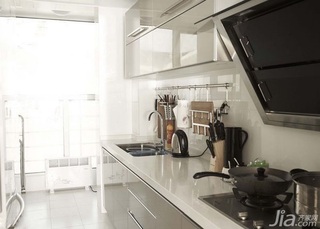 简约风格一居室富裕型80平米厨房橱柜定做