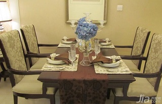 混搭风格二居室富裕型60平米餐厅餐桌效果图