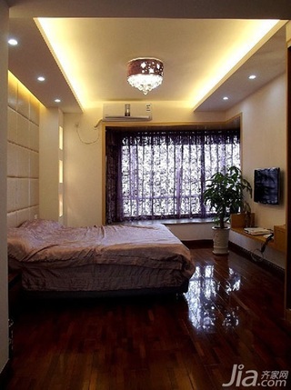 混搭风格二居室富裕型120平米卧室吊顶床效果图