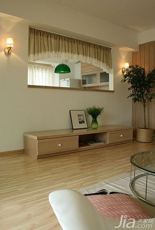 简约风格三居室富裕型110平米客厅电视柜图片