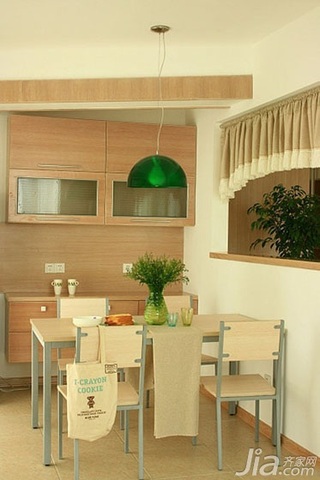 简约风格三居室富裕型110平米餐厅餐桌图片