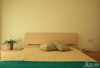 简约风格三居室富裕型110平米卧室床效果图