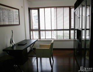 混搭风格二居室富裕型90平米书房书桌图片