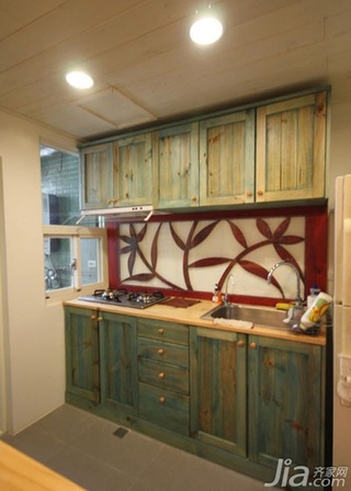 二居室富裕型90平米厨房橱柜设计