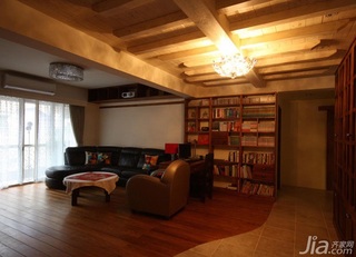 美式乡村风格二居室富裕型90平米客厅吊顶沙发图片