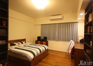 美式乡村风格二居室富裕型90平米卧室床效果图