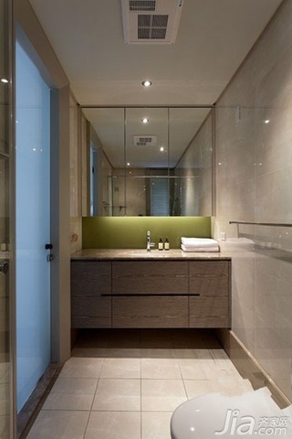 简约风格二居室富裕型90平米卫生间设计图