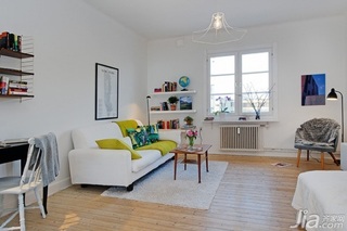 北欧风格小户型简洁经济型40平米客厅照片墙装修效果图