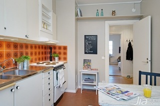 北欧风格小户型白色经济型40平米厨房橱柜订做