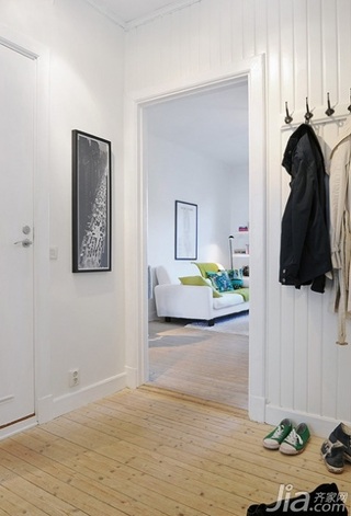 北欧风格小户型白色经济型40平米客厅设计图