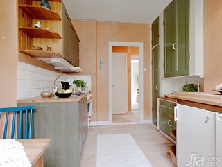 田园风格公寓温馨40平米厨房橱柜效果图