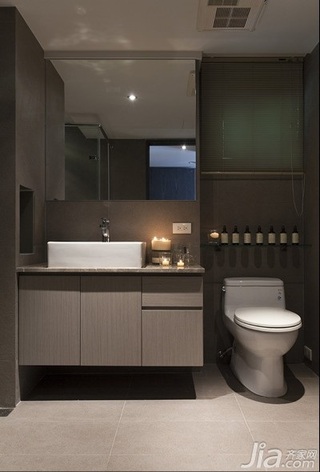 简约风格三居室经济型卫生间浴室柜图片